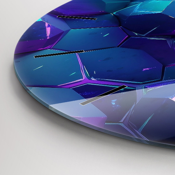 Horloge ronde figures géométriques