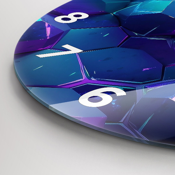 Horloge ronde figures géométriques