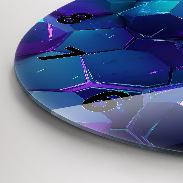 Horloge ronde figures géométriques