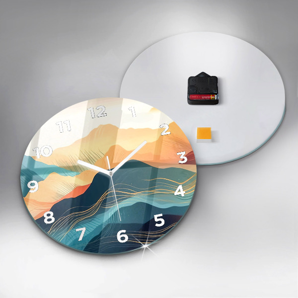 Horloge ronde Paysage de montagne