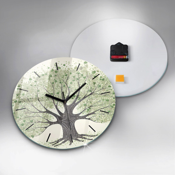 Horloge ronde Nature des grands arbres