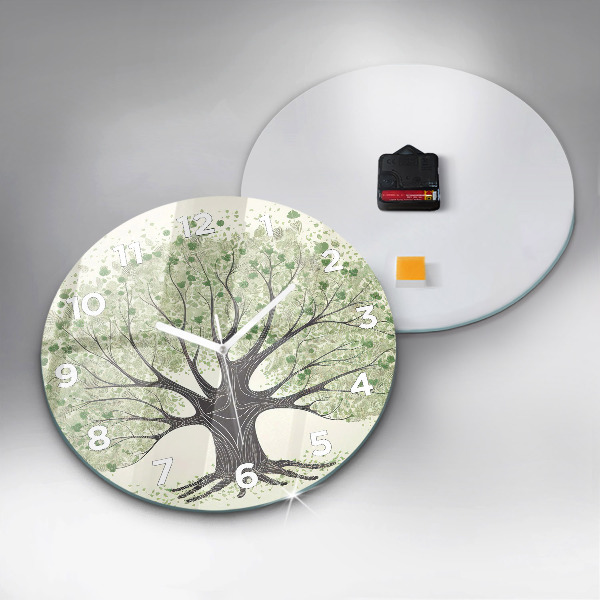 Horloge ronde Nature des grands arbres