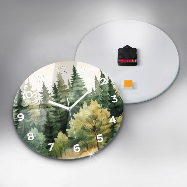 Horloge ronde Paysage forestier