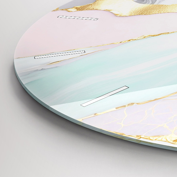 Horloge ronde Motif en marbre