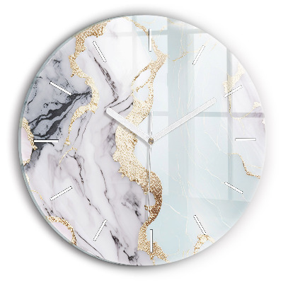 Horloge ronde Marbre pastel