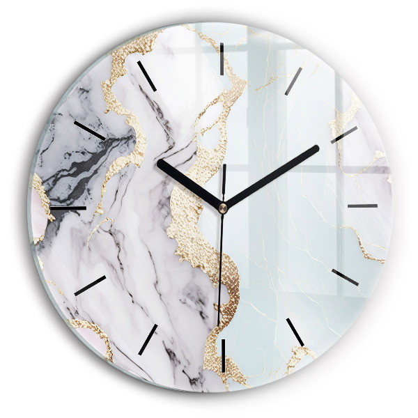 Horloge ronde Marbre pastel