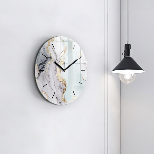 Horloge ronde Marbre pastel