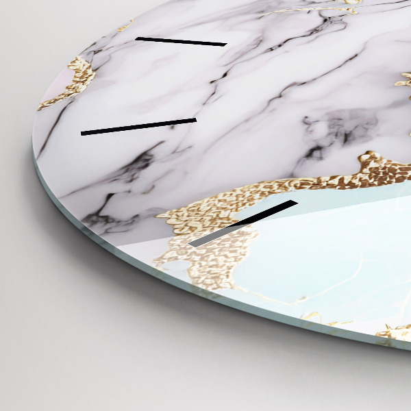 Horloge ronde Marbre pastel