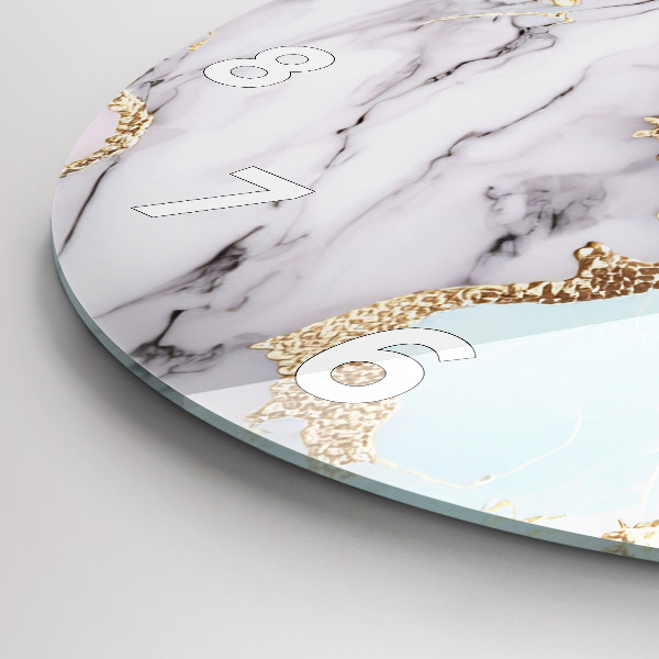 Horloge ronde Marbre pastel