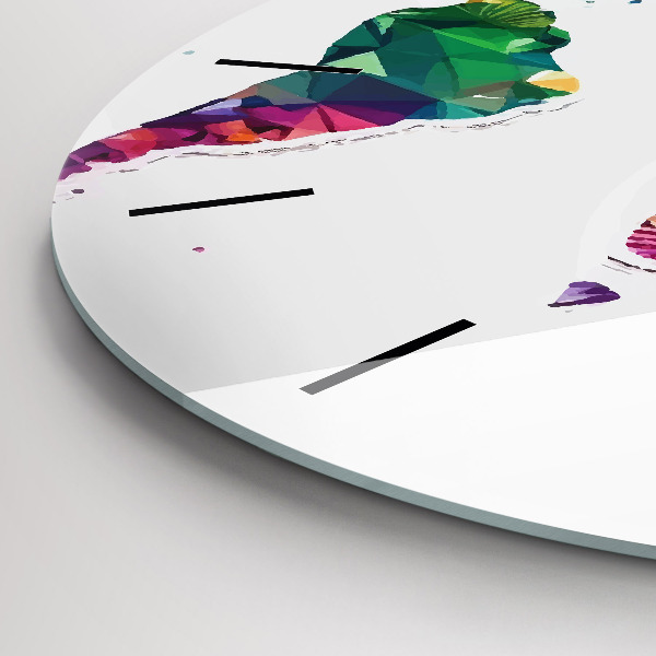 Horloge ronde Triangles de la carte du monde