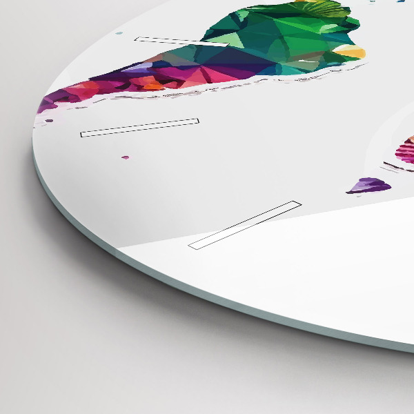 Horloge ronde Triangles de la carte du monde