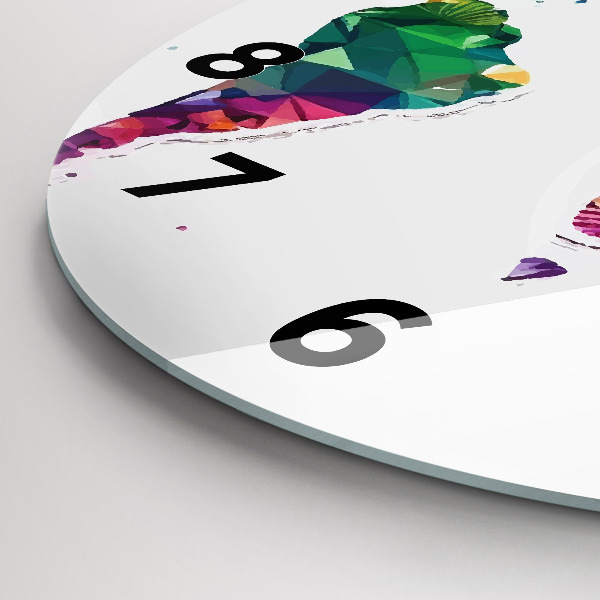 Horloge ronde Triangles de la carte du monde