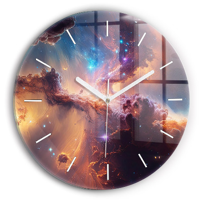 Horloge ronde Le monde cosmique des étoiles