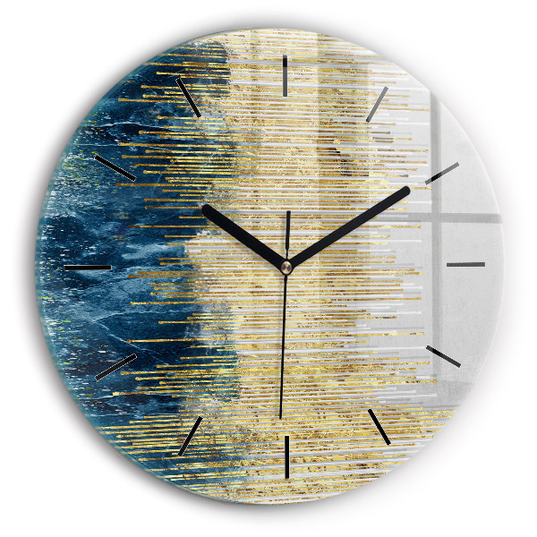 Horloge ronde Motif décoratif et or