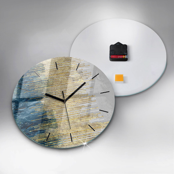 Horloge ronde Motif décoratif et or