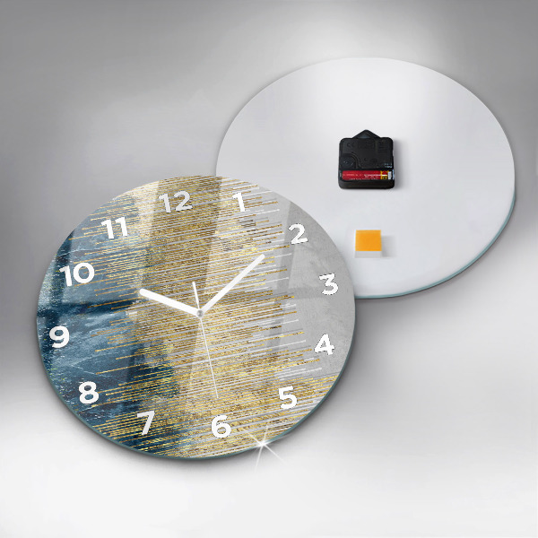Horloge ronde Motif décoratif et or