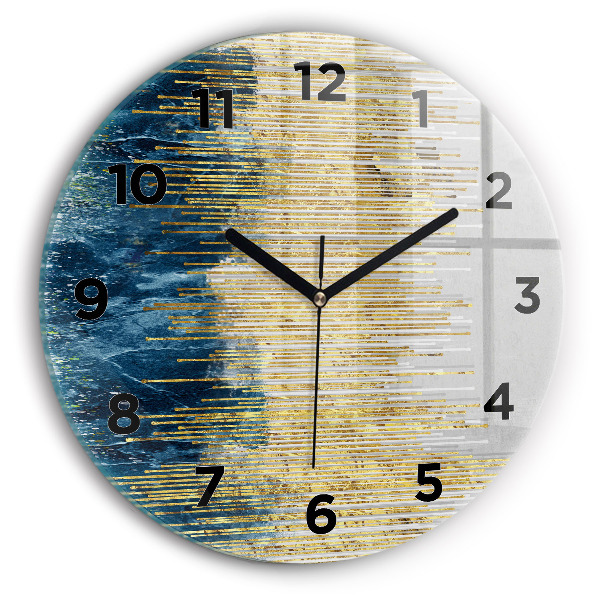 Horloge ronde Motif décoratif et or
