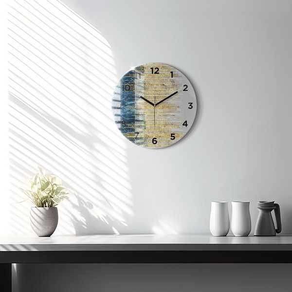 Horloge ronde Motif décoratif et or