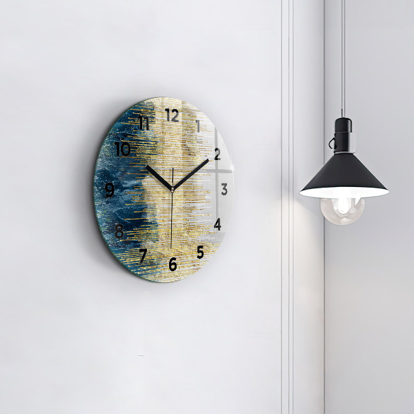 Horloge ronde Motif décoratif et or