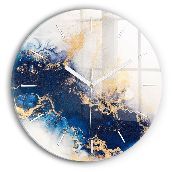 Horloge ronde Motif en marbre