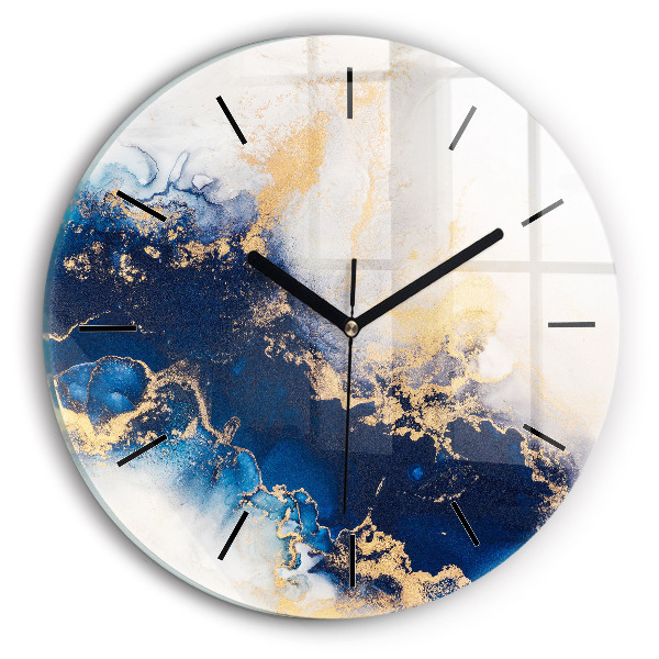 Horloge ronde Motif en marbre