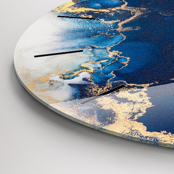 Horloge ronde Motif en marbre