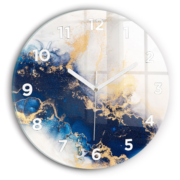 Horloge ronde Motif en marbre