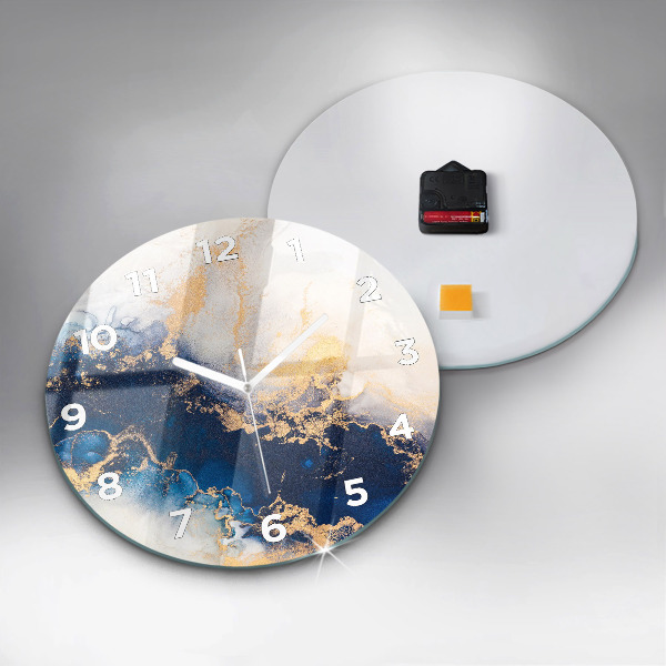 Horloge ronde Motif en marbre