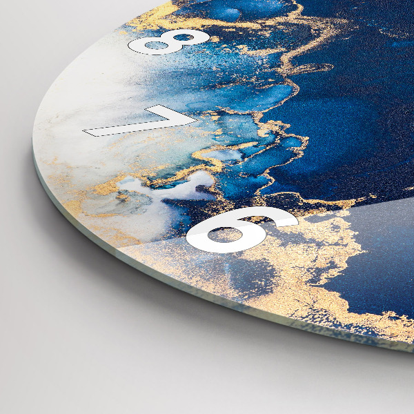 Horloge ronde Motif en marbre