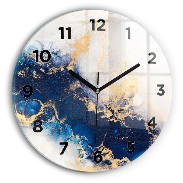 Horloge ronde Motif en marbre