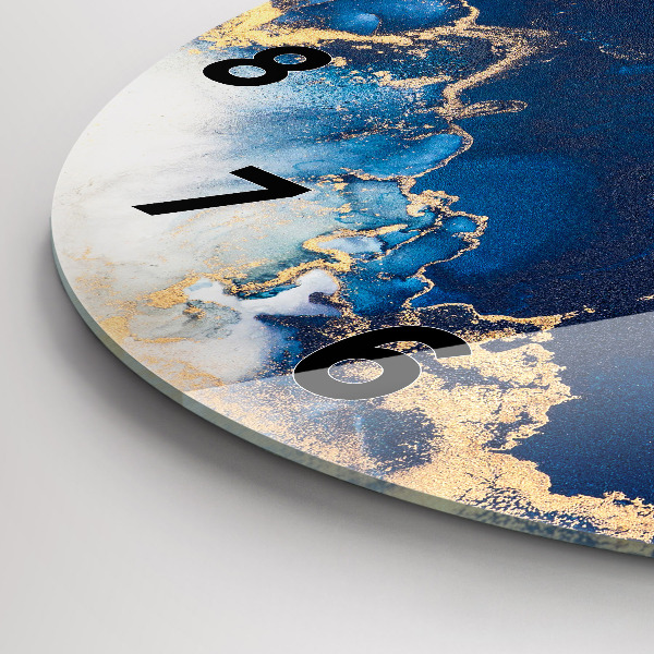 Horloge ronde Motif en marbre