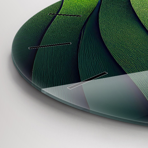 Horloge ronde Résumé des champs verts