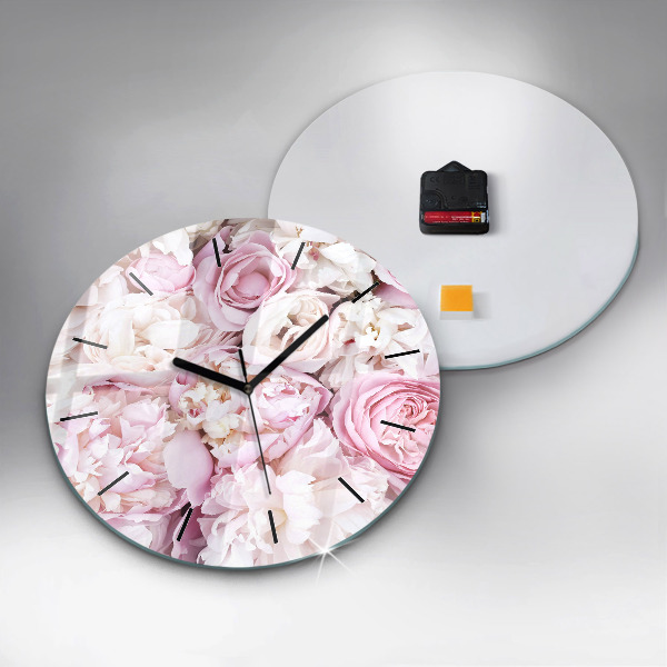 Horloge ronde Fleurs décoratives