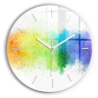 Horloge ronde Arc-en-ciel abstrait