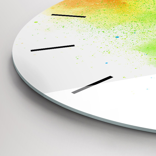 Horloge ronde Arc-en-ciel abstrait