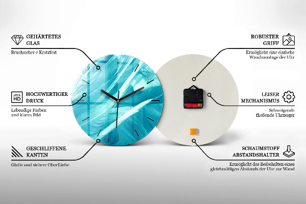 Horloge ronde Arc-en-ciel abstrait