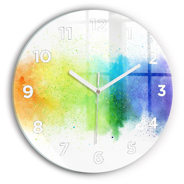 Horloge ronde Arc-en-ciel abstrait