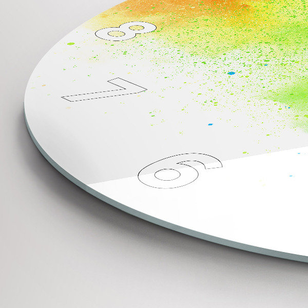 Horloge ronde Arc-en-ciel abstrait