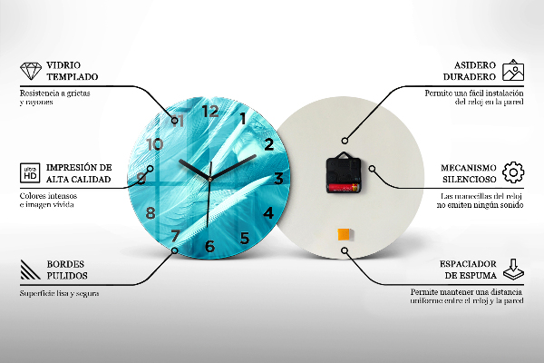 Horloge ronde Arc-en-ciel abstrait