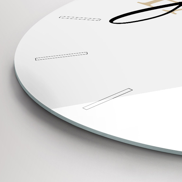 Horloge ronde Inscription familiale