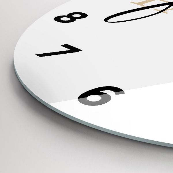 Horloge ronde Inscription familiale