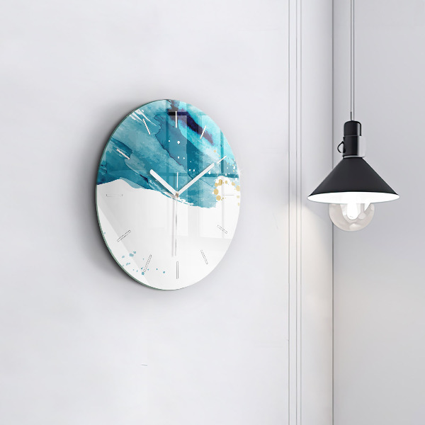 Horloge ronde Coups de pinceau