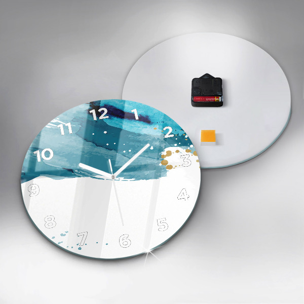 Horloge ronde Coups de pinceau