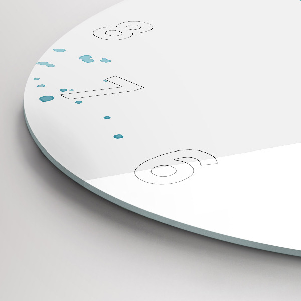 Horloge ronde Coups de pinceau