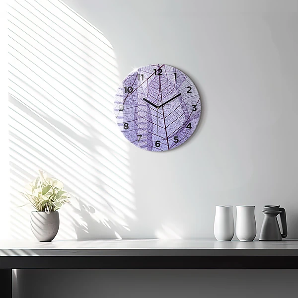 Horloge ronde Feuilles – nature