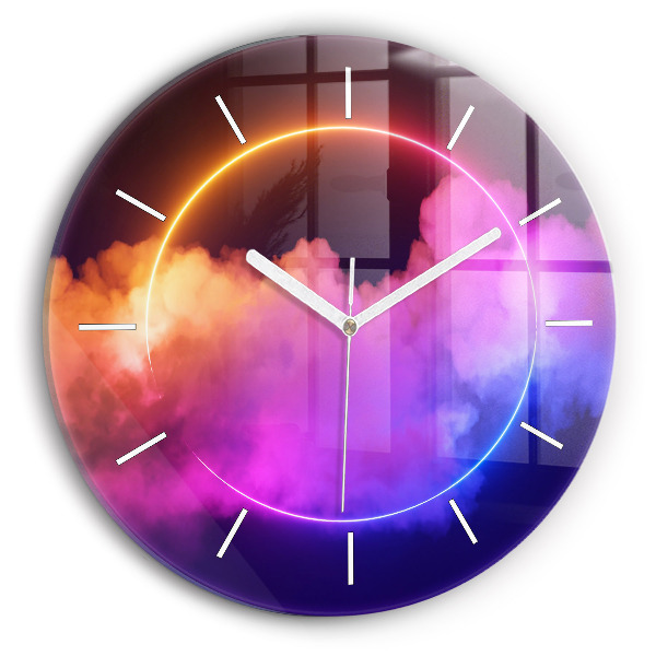 Horloge ronde Résumé de fumée 3D