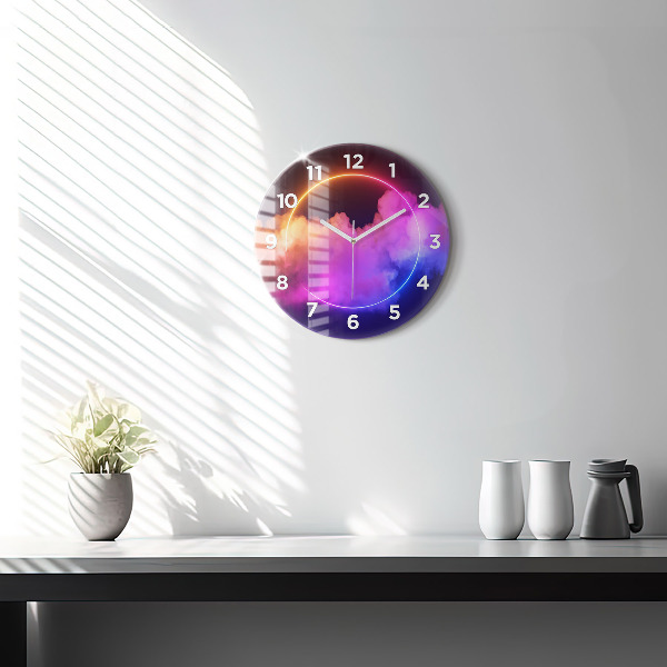 Horloge ronde Résumé de fumée 3D