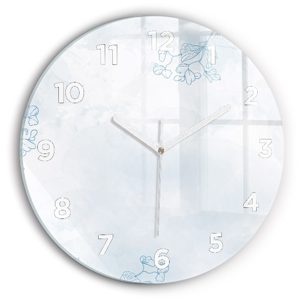 Horloge ronde Croquis de plantes