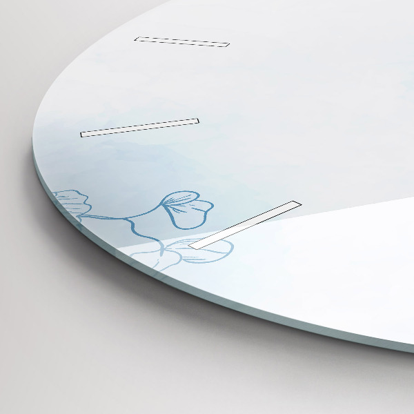 Horloge ronde Croquis de plantes