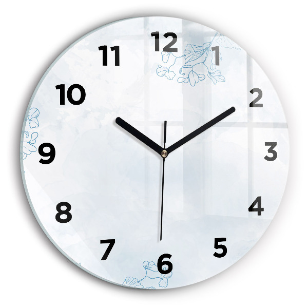 Horloge ronde Croquis de plantes